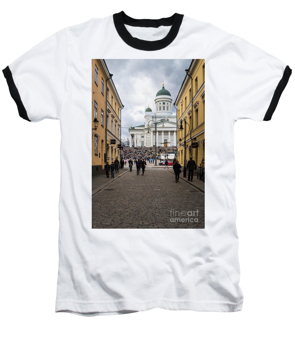 Ancient Baseball T-Shirt featuring the photograph Helsinki streets by Didier Marti