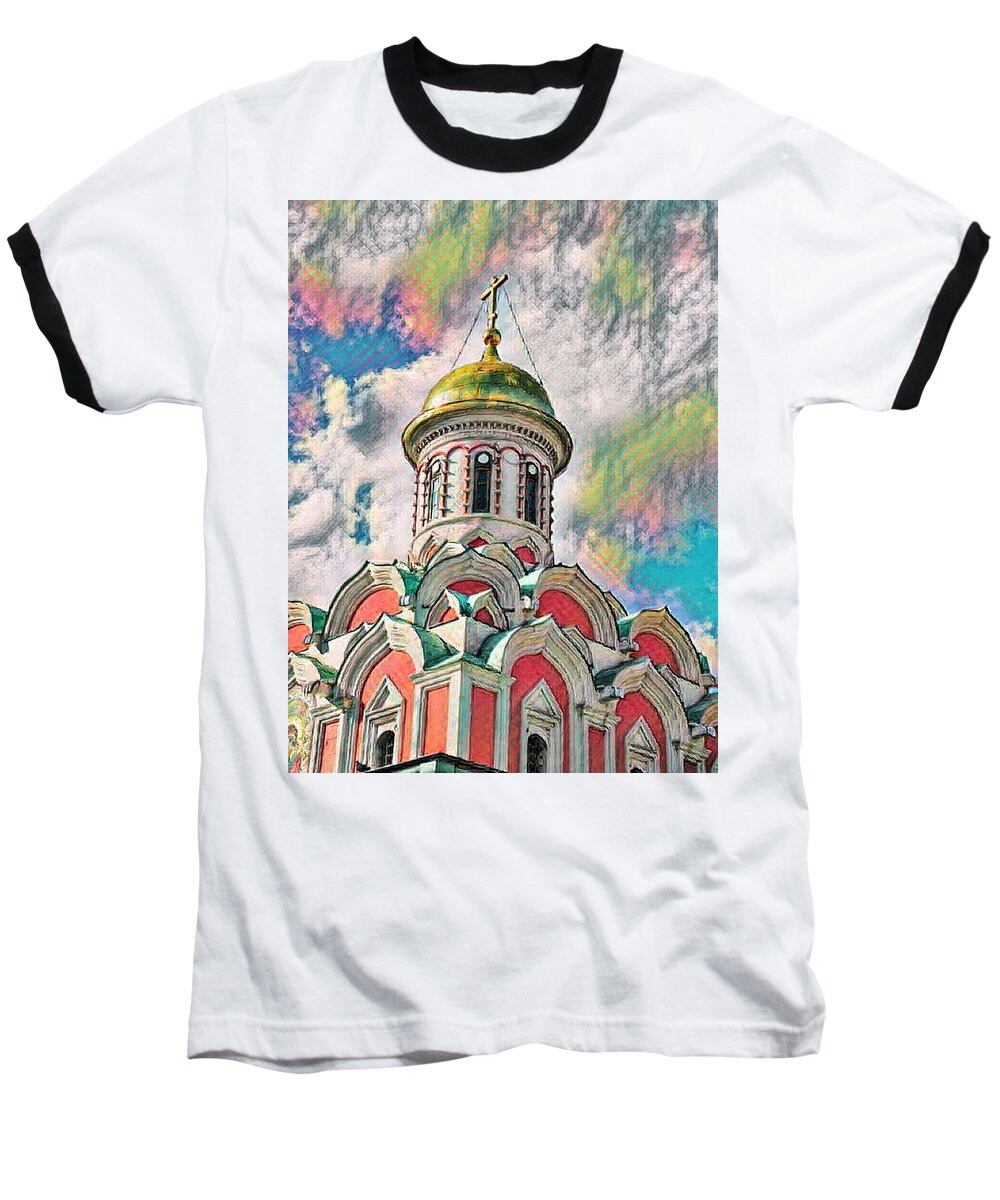 Church Baseball T-Shirt featuring the photograph Kazan Cathedral by Bearj B Photo Art