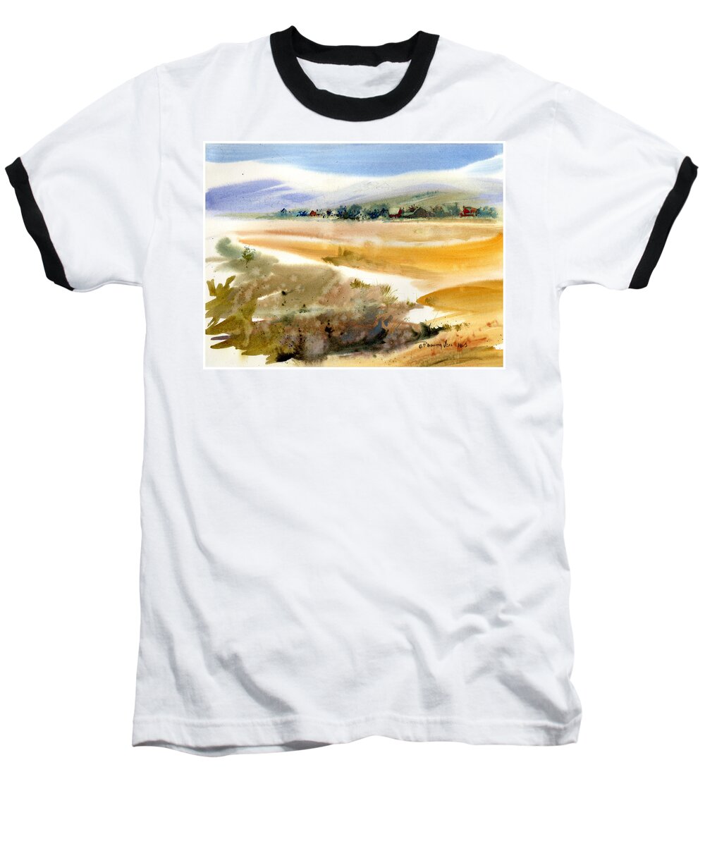 Visco Baseball T-Shirt featuring the painting Marshy Shores of Cape Cod by P Anthony Visco