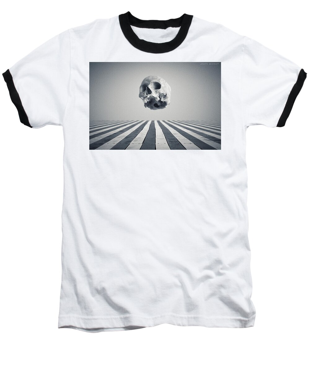 Skull Baseball T-Shirt featuring the photograph Oblique by Joseph Westrupp