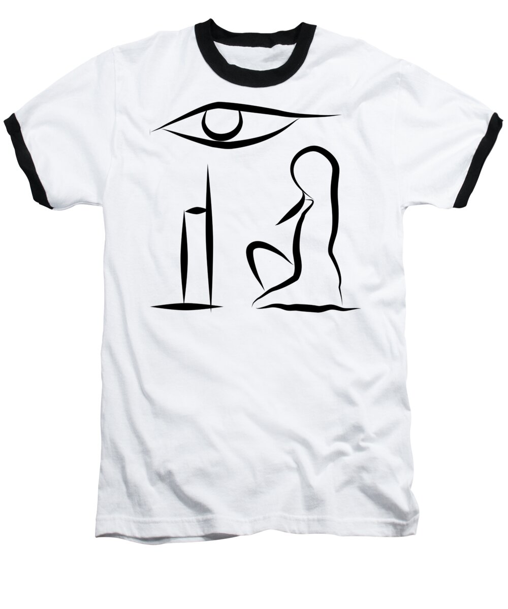 Osiris Baseball T-Shirt featuring the digital art Osiris by Patricia Piotrak