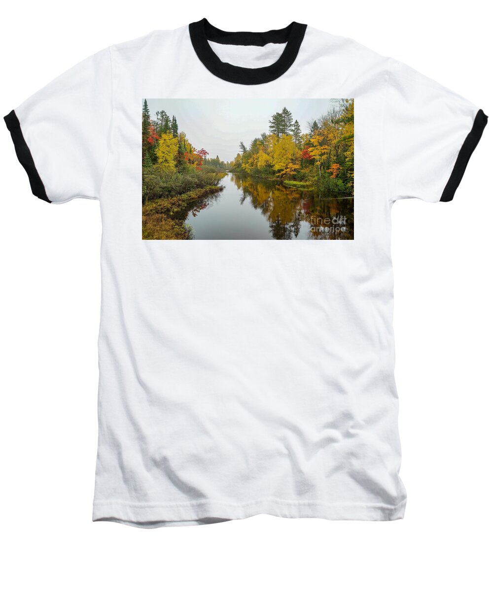 Reflections Baseball T-Shirt featuring the photograph Reflections in Autumn by Susan Rydberg
