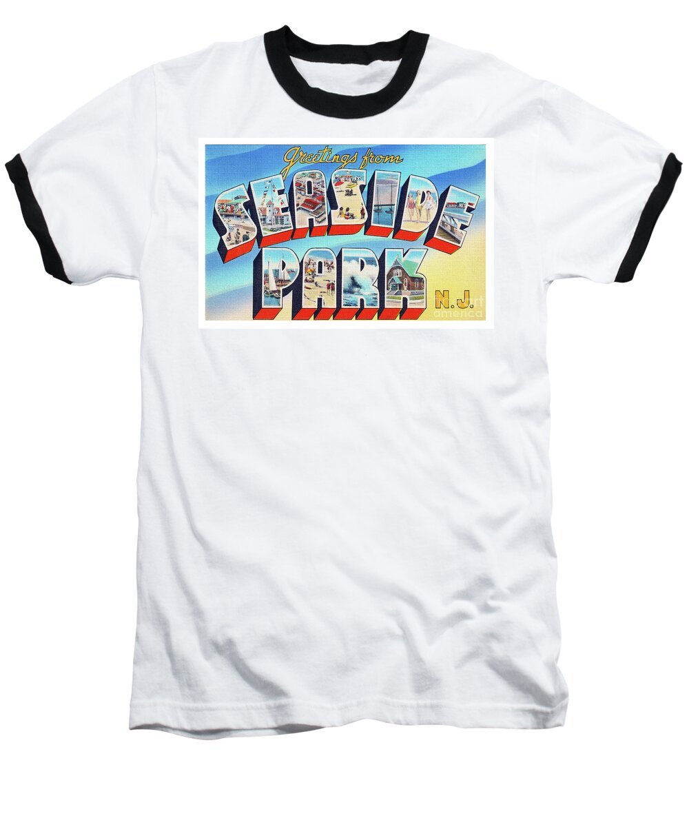 Lbi Baseball T-Shirt featuring the photograph Seaside Park Greetings - version 2 by Mark Miller