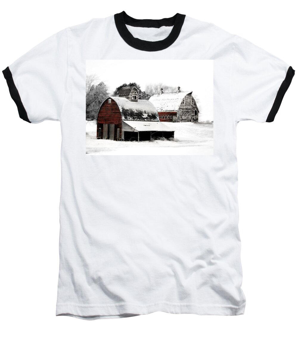 Christmas Baseball T-Shirt featuring the photograph South Dakota Farm by Julie Hamilton