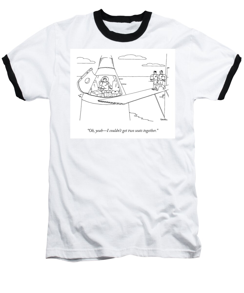 oh Baseball T-Shirt featuring the drawing Two Seats Together by Charlie Hankin