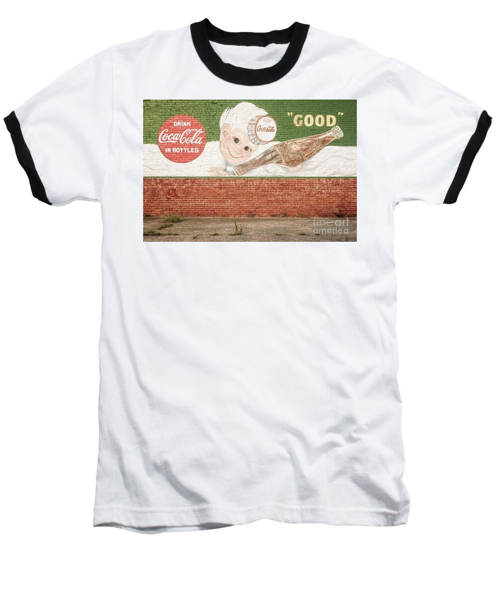 Vintage Drink Coca Cola Baseball T-Shirt featuring the photograph Vintage Drink Coca Cola by Imagery by Charly