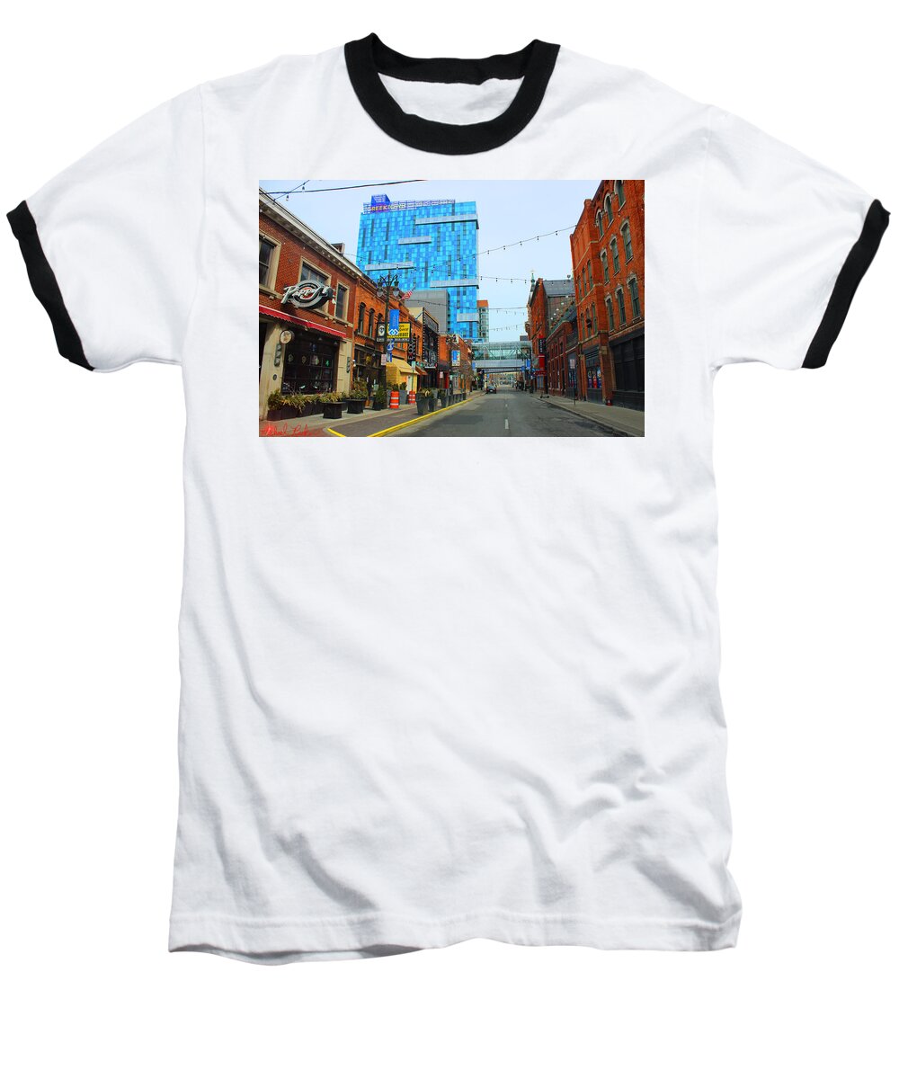 Greek Town Casino Baseball T-Shirt featuring the photograph Corona Virus Greektown #1 by Michael Rucker