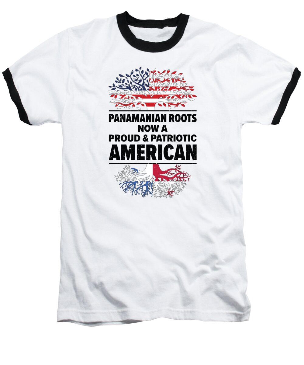 Panama Baseball T-Shirt featuring the digital art Born Panamanian Panama American USA Citizenship #2 by Toms Tee Store