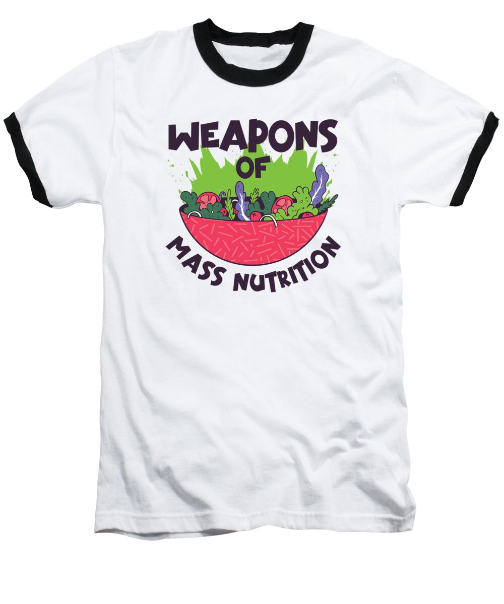 Nutrition Baseball T-Shirt featuring the digital art Nutrition Vegetable Vegan Meat Free Vegetarian #4 by Toms Tee Store