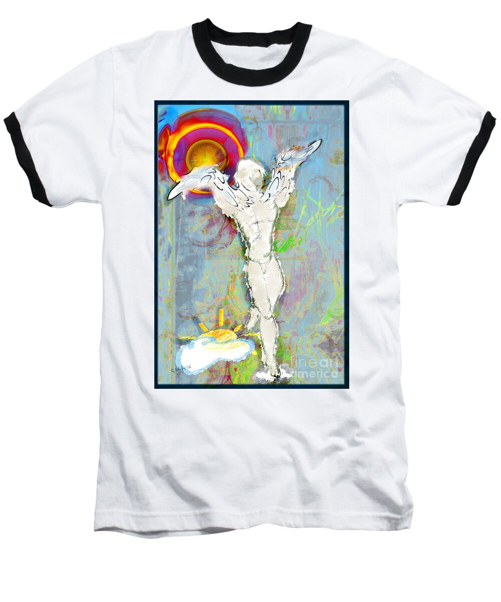Angel Baseball T-Shirt featuring the digital art Angel by Gabrielle Schertz