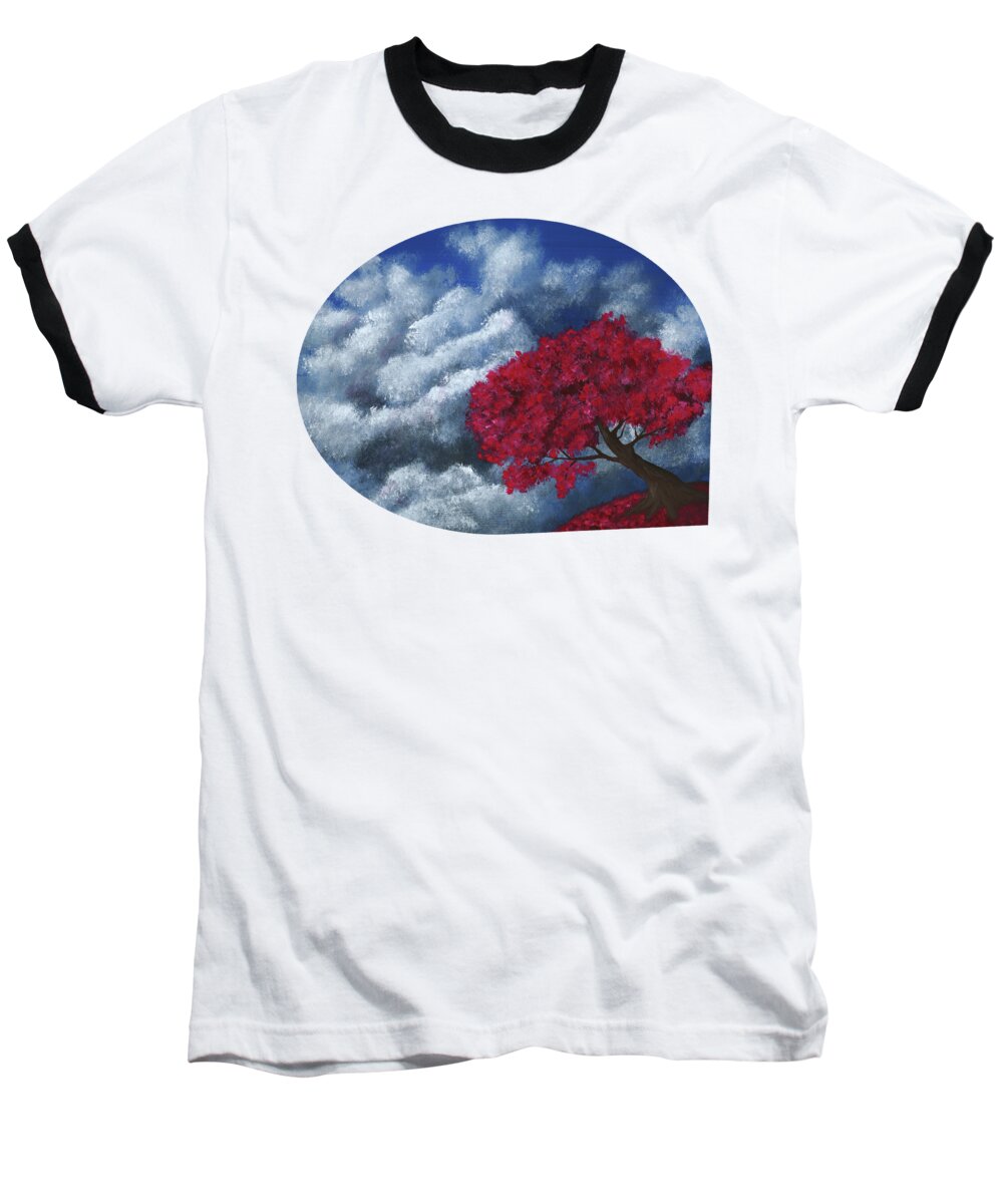 Tree Baseball T-Shirt featuring the painting Small World by Anastasiya Malakhova