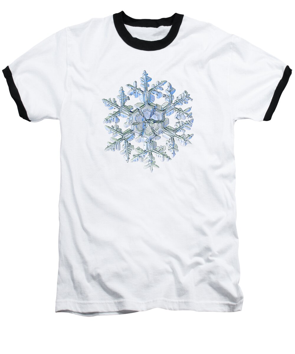 Snowflake Baseball T-Shirt featuring the photograph Snowflake photo - Gardener's dream alternate by Alexey Kljatov