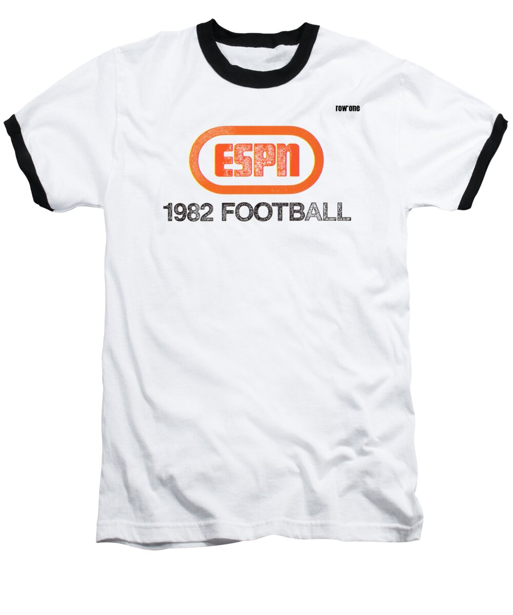 Espn Baseball T-Shirt featuring the mixed media 1982 ESPN Football by Row One Brand