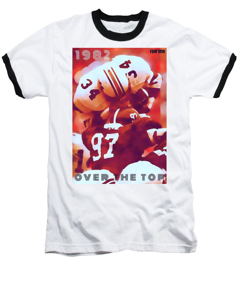 Bo Jackson Baseball T-Shirt featuring the mixed media Over The Top by Row One Brand