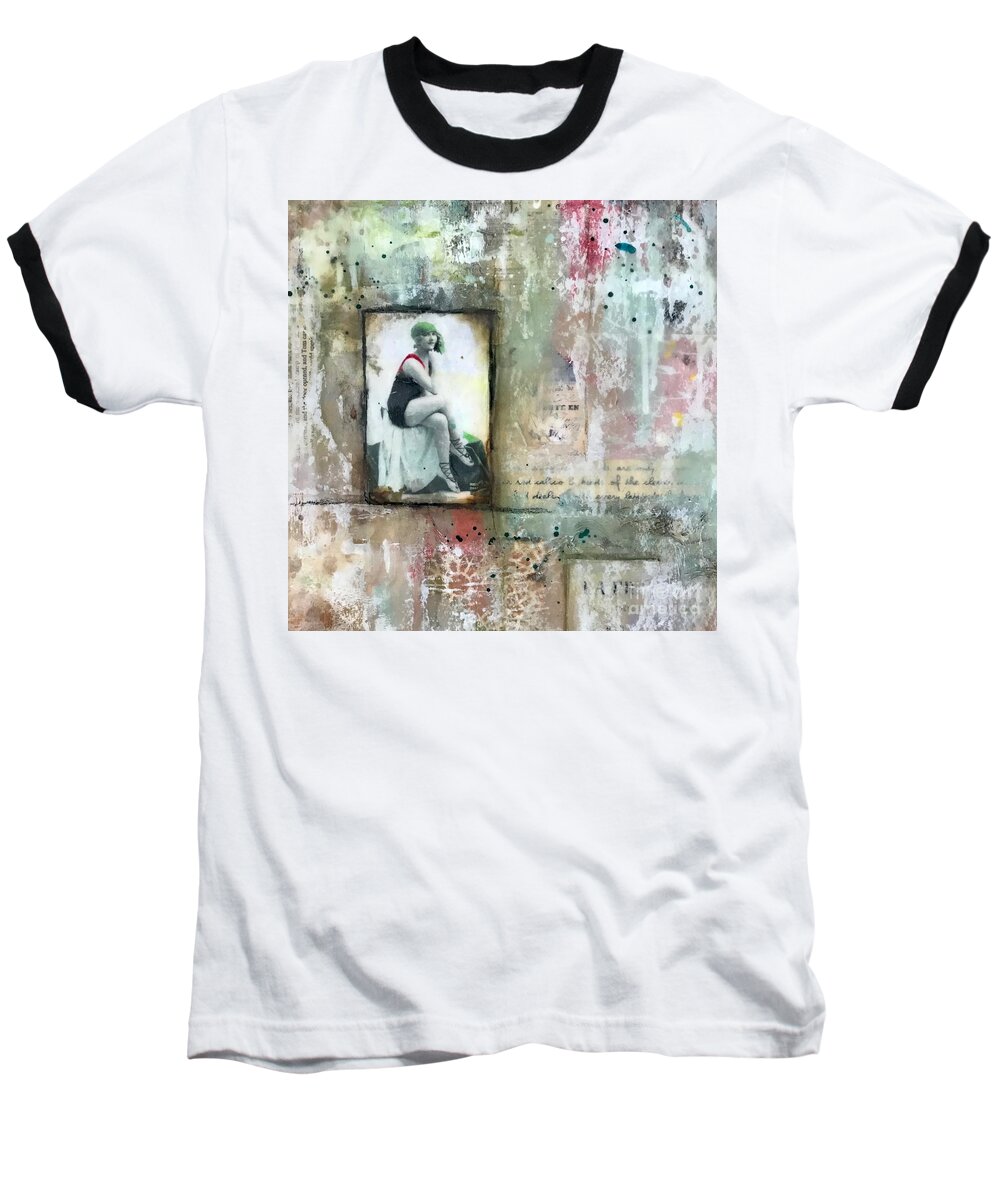 Beach Lover Baseball T-Shirt featuring the mixed media Beauty Queen by Diane Fujimoto