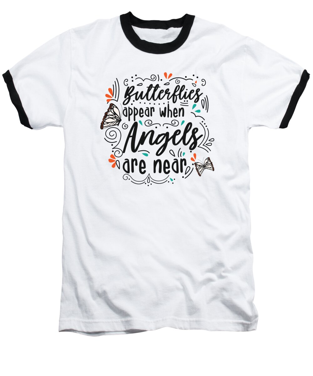 Entomologist Baseball T-Shirt featuring the digital art Butterfly Entomologist Butterflies Angels Colorful Insects by Toms Tee Store