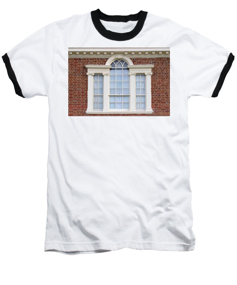 Baltimore Baseball T-Shirt featuring the photograph Colonial Mansion Window by Joseph Skompski