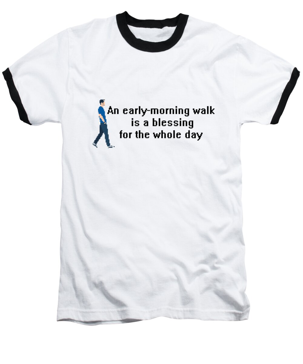 Day Baseball T-Shirt featuring the digital art Early Morning Walk by AM FineArtPrints