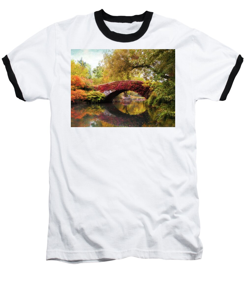 Gapstow Bridge Baseball T-Shirt featuring the photograph Gapstow Bridge by Jessica Jenney