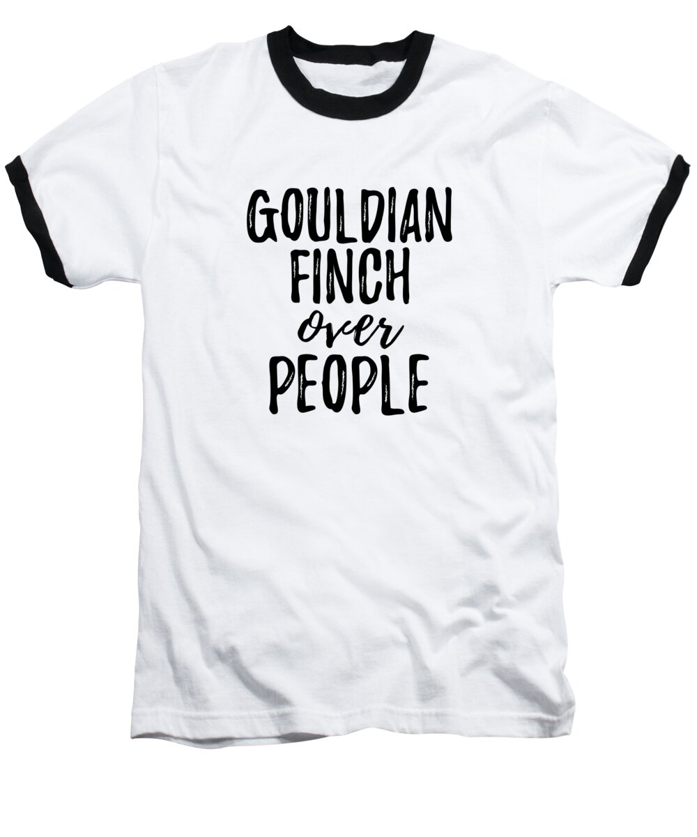 Gouldian Finch Baseball T-Shirt featuring the digital art Gouldian Finch Over People by Jeff Creation