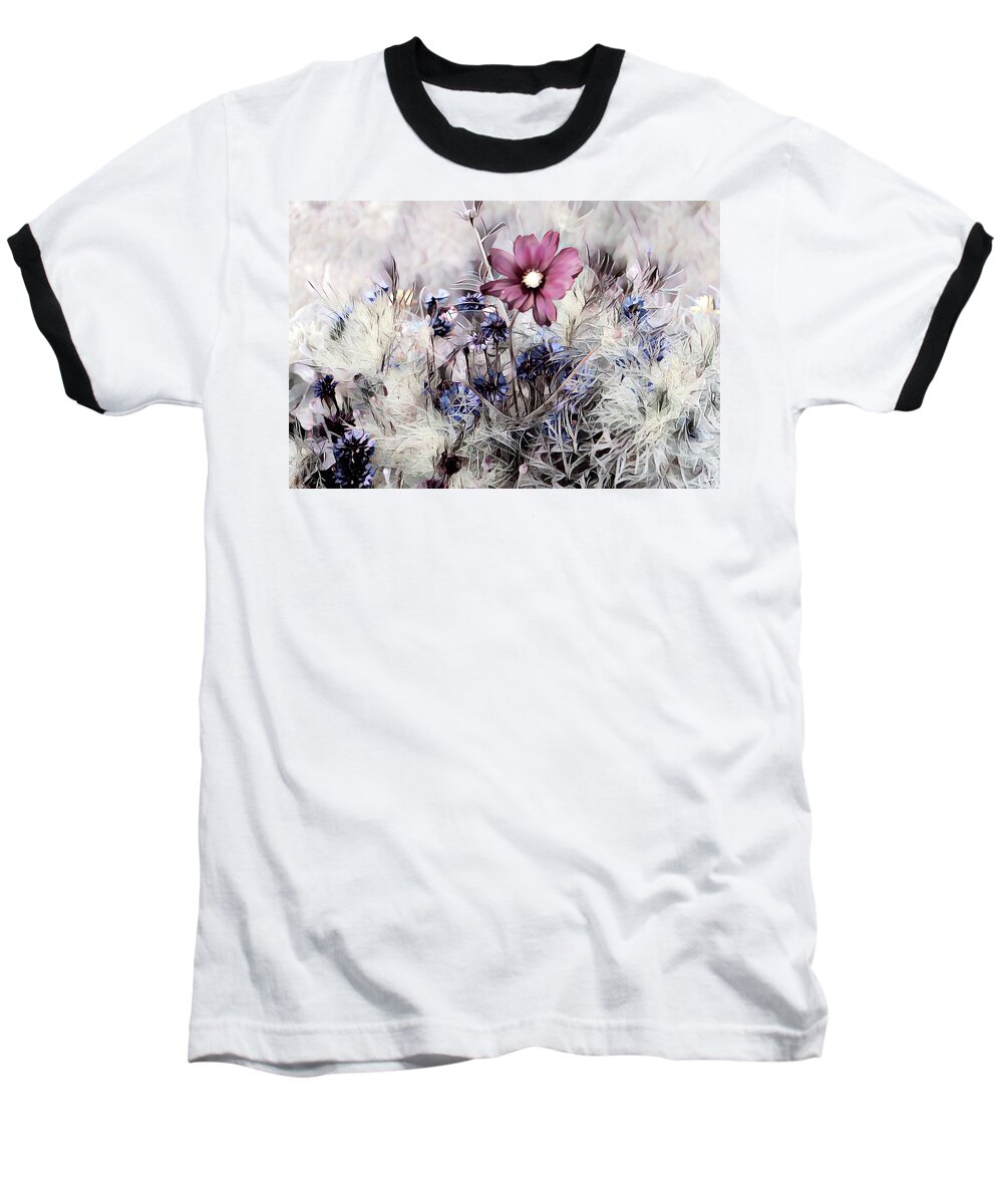 Flower Baseball T-Shirt featuring the painting Red Flower by Patricia Piotrak