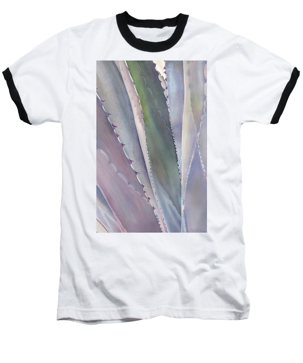 Original Framed Watercolor Painting Baseball T-Shirt featuring the painting Sedona Agave #1 by Sandy Haight