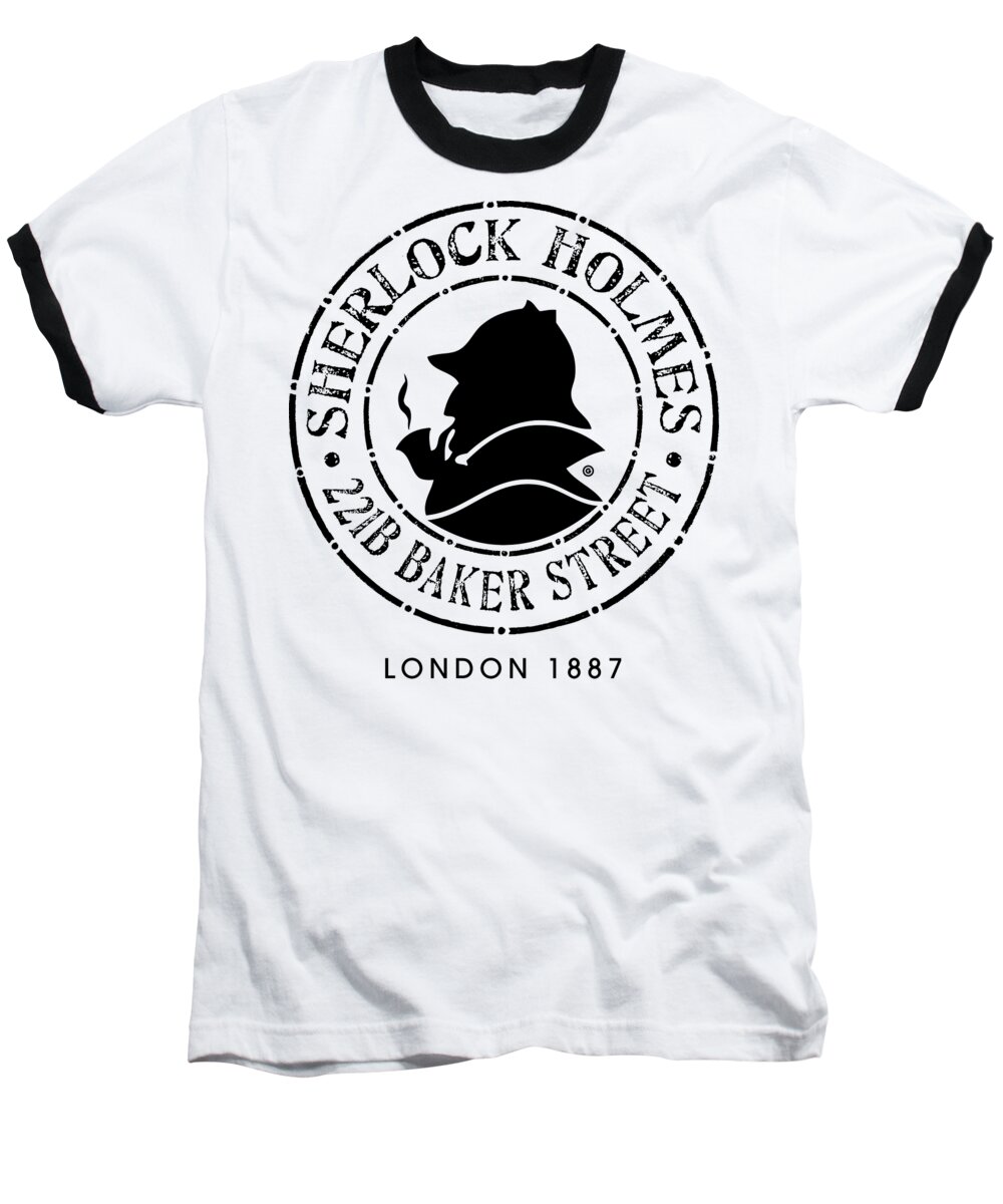 London Baseball T-Shirt featuring the digital art Sherlock Holmes by Gary Grayson