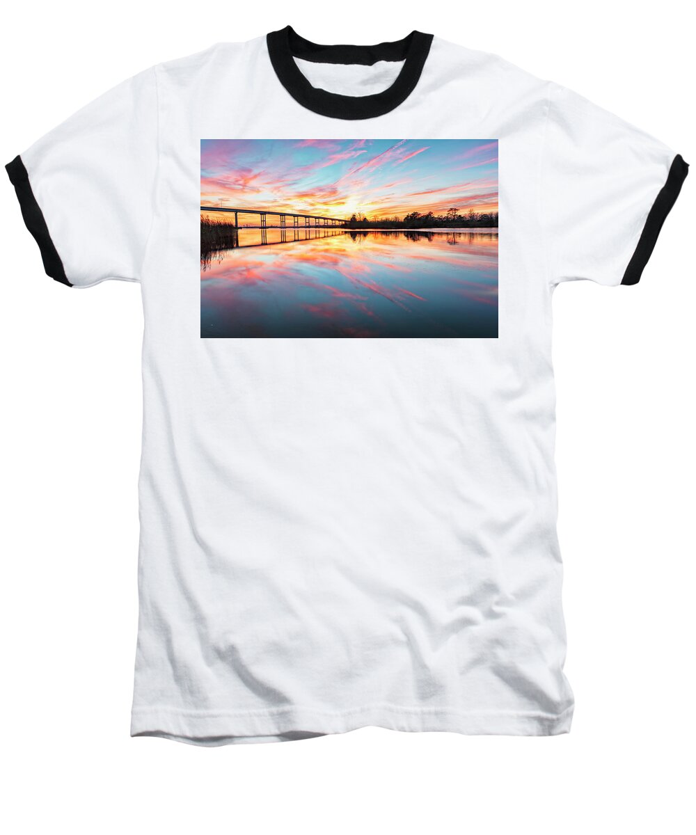 Sunset Glass Baseball T-Shirt featuring the photograph Sunset Glass by Russell Pugh