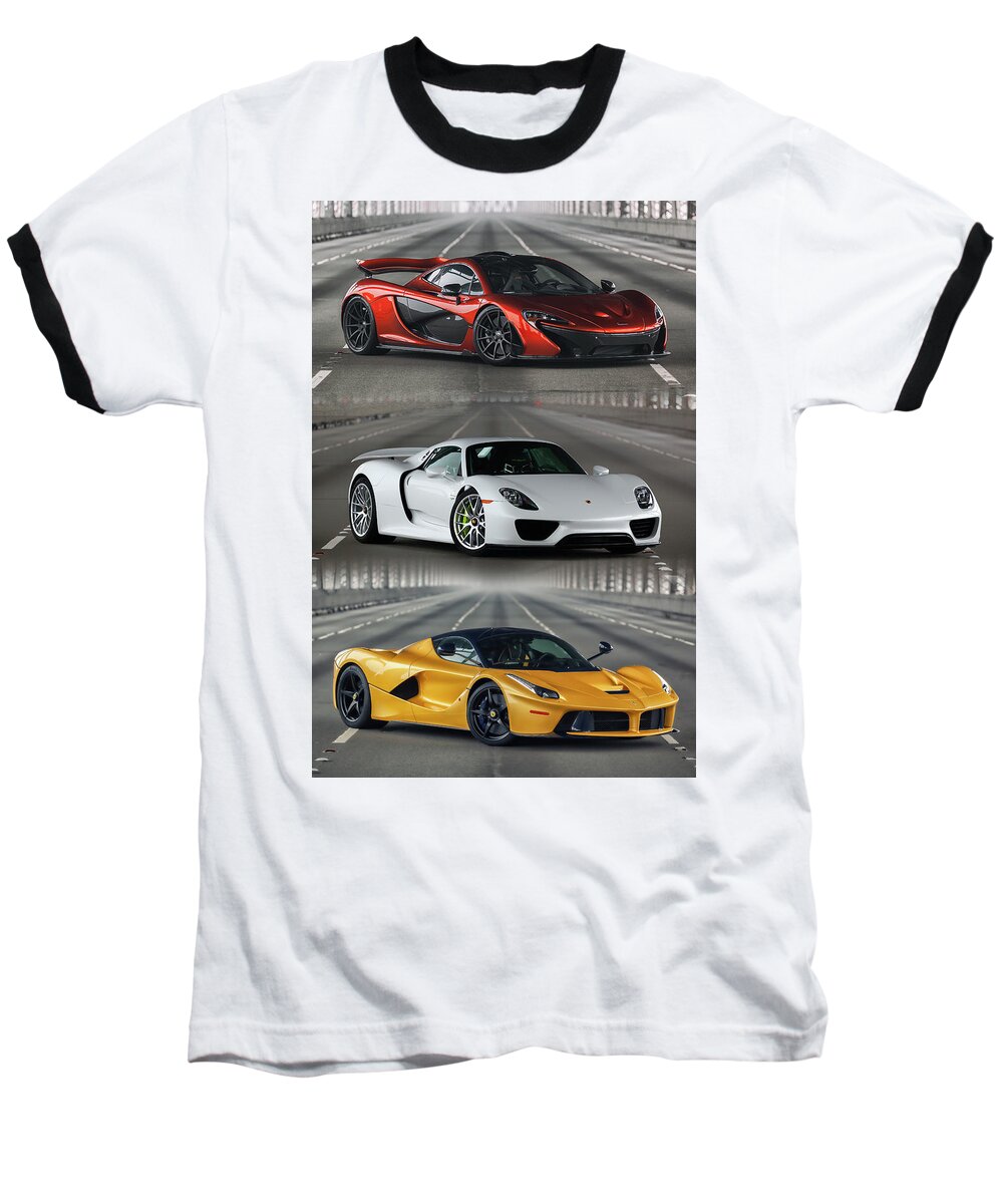 Porsche Baseball T-Shirt featuring the photograph The Trinity Poster by ItzKirb Photography