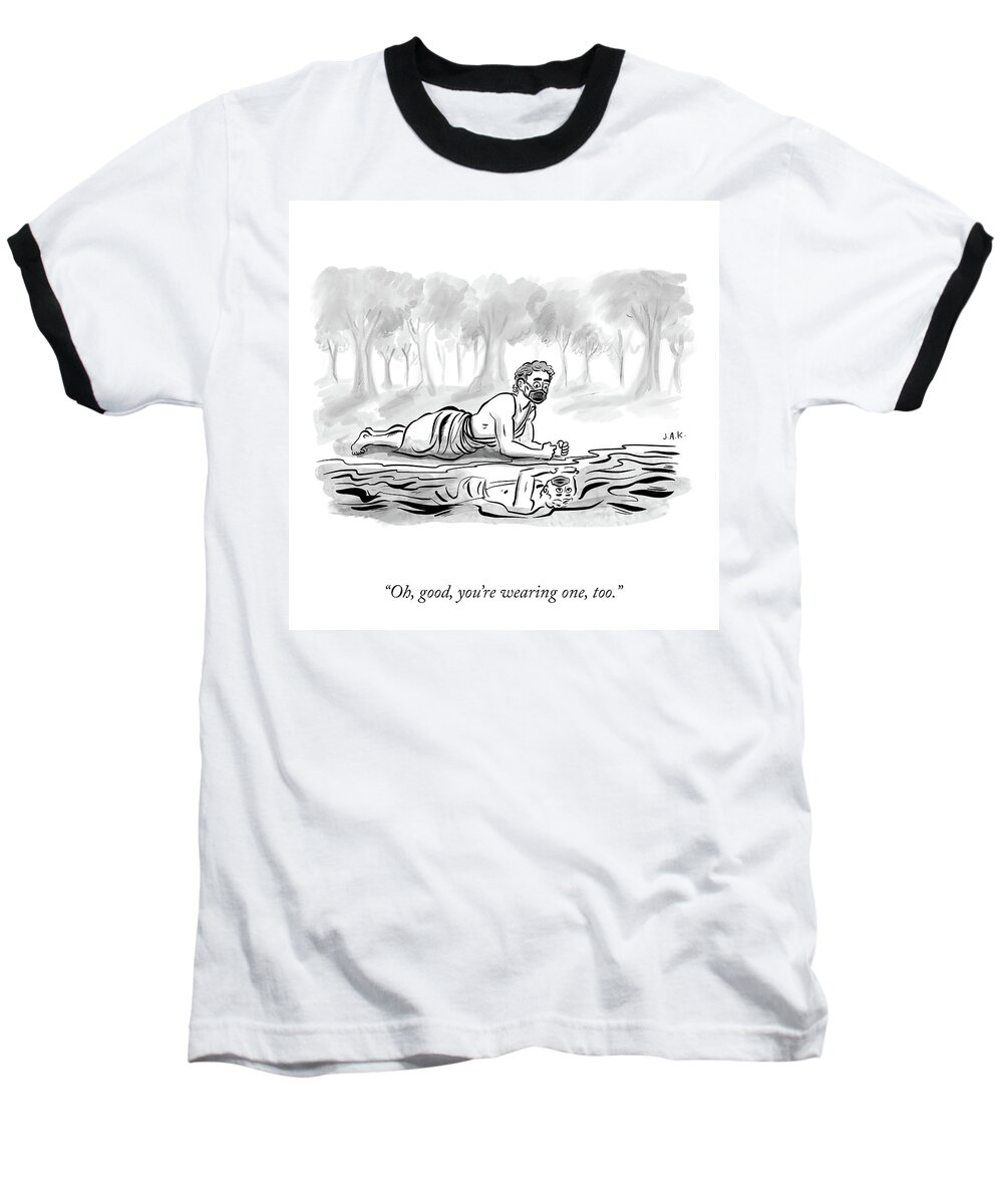 Oh Baseball T-Shirt featuring the drawing You're Wearing One, Too by Jason Adam Katzenstein