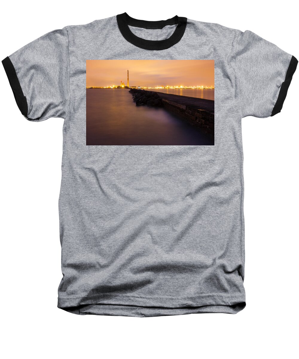 Dublin Baseball T-Shirt featuring the photograph Dublin South Wall Breakwater by Semmick Photo