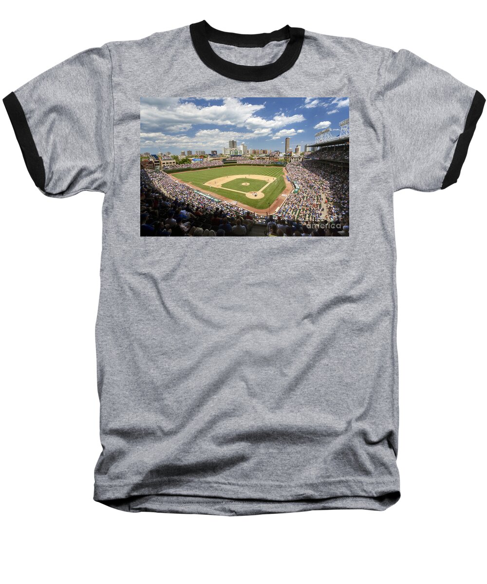Chicago Baseball T-Shirt featuring the photograph 0415 Wrigley Field Chicago by Steve Sturgill