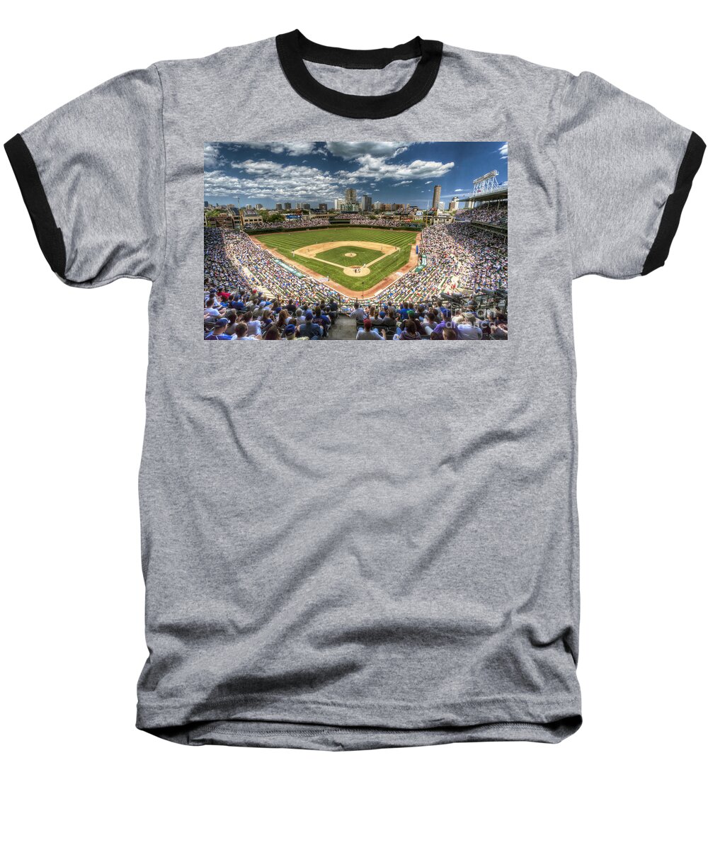 Chicago Baseball T-Shirt featuring the photograph 0443 Wrigley Field Chicago by Steve Sturgill