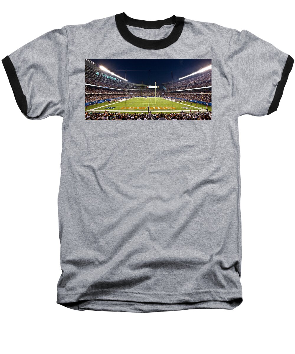 Chicago Baseball T-Shirt featuring the photograph 0587 Soldier Field Chicago by Steve Sturgill