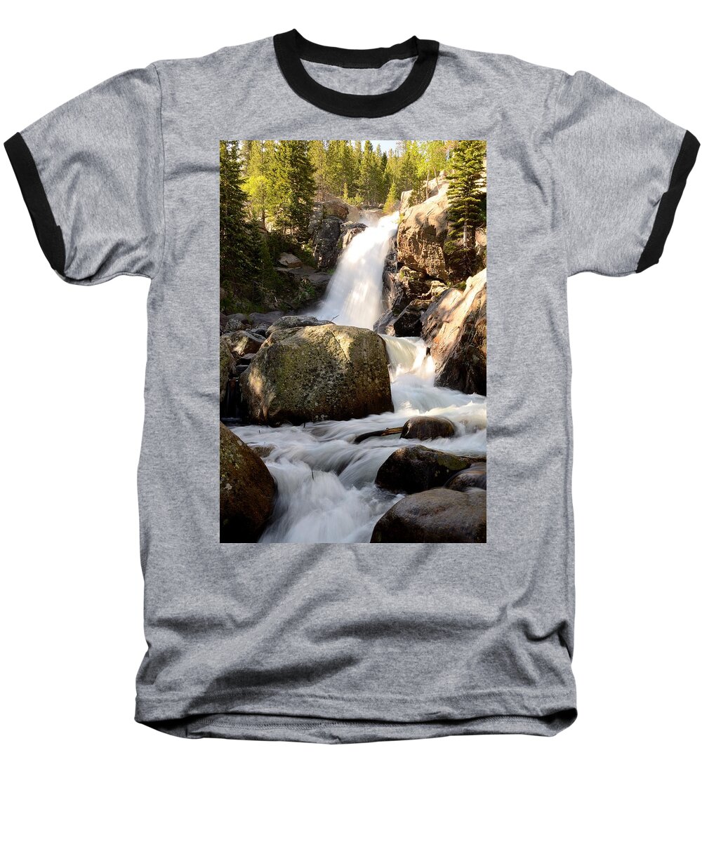 Alberta Baseball T-Shirt featuring the photograph Alberta Falls #1 by Tranquil Light Photography