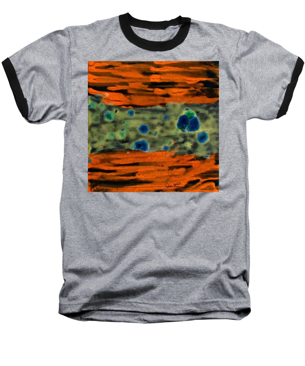 Abstract Painting Baseball T-Shirt featuring the painting Autumn Breeze #1 by Joan Reese
