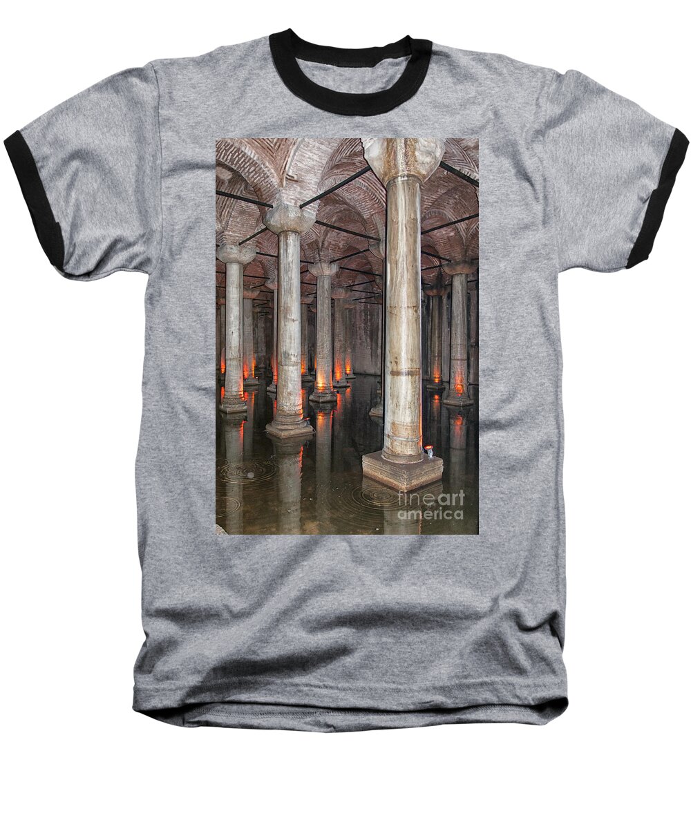 Turkey Baseball T-Shirt featuring the photograph Basilica Cistern 02 #1 by Antony McAulay