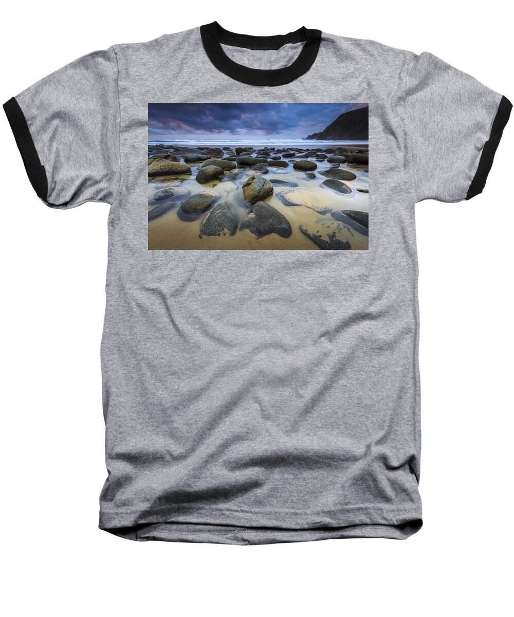 Campelo Baseball T-Shirt featuring the photograph Campelo Beach Galicia Spain #1 by Pablo Avanzini