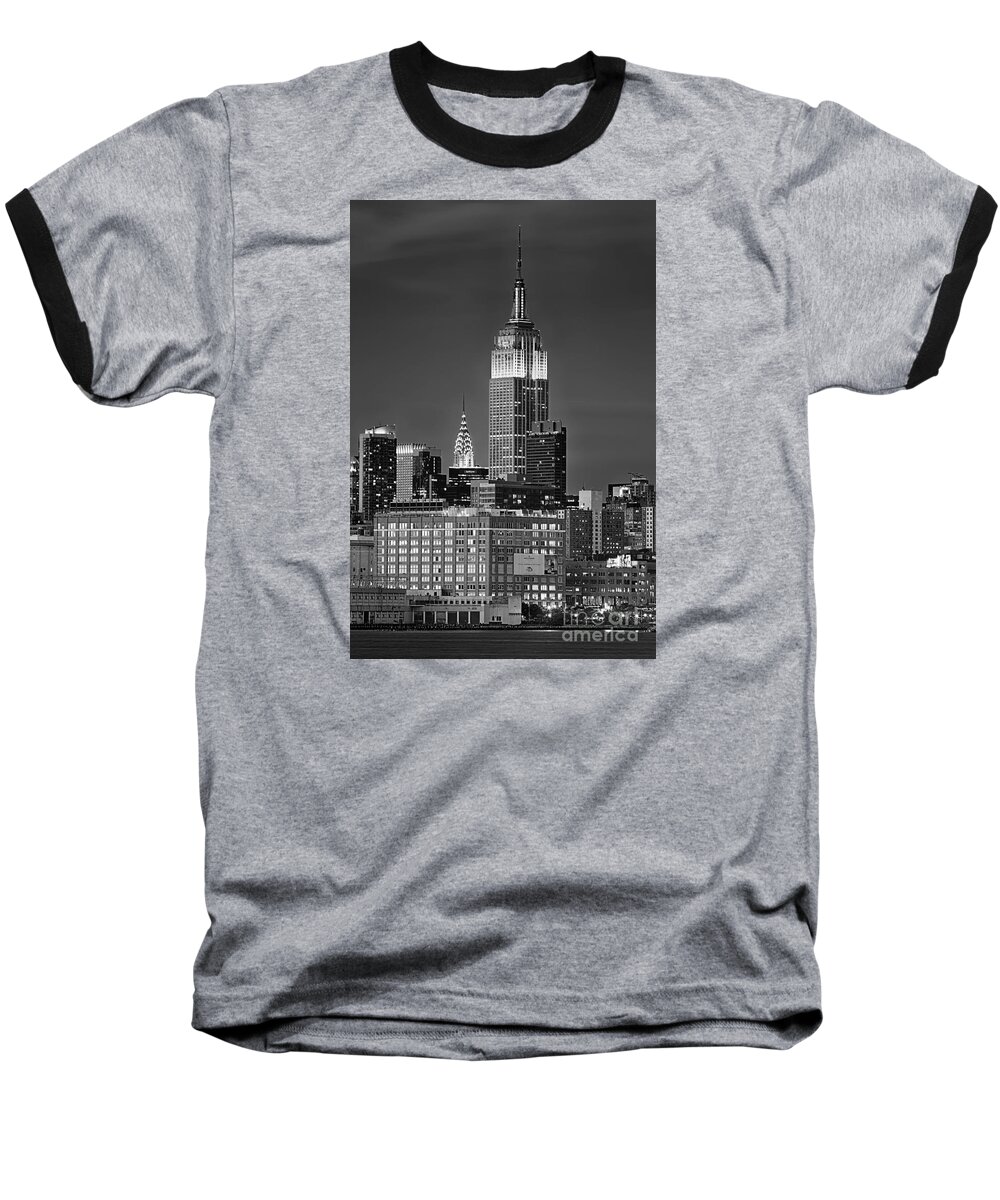 Chrysler Building Baseball T-Shirt featuring the photograph Empire and Chrysler Buildings #1 by Jerry Fornarotto