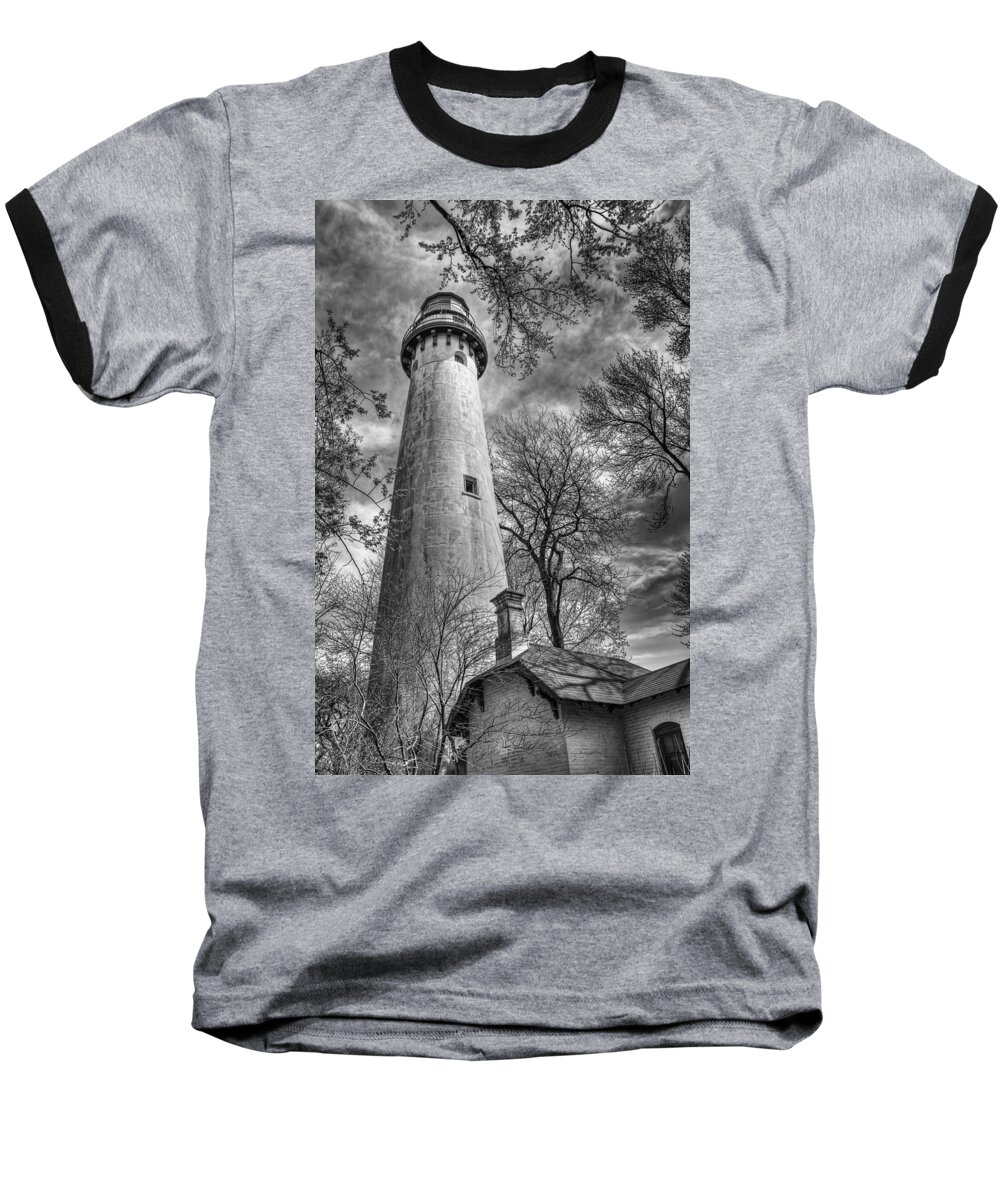 Lighthouse Baseball T-Shirt featuring the photograph Grosse Point Lighthouse by Scott Norris