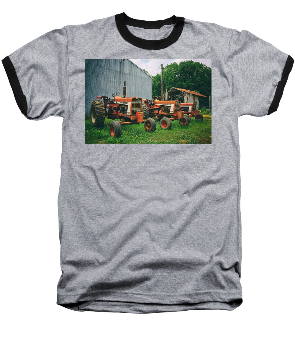 International Harvester Baseball T-Shirt featuring the photograph International Lineup #1 by Mountain Dreams