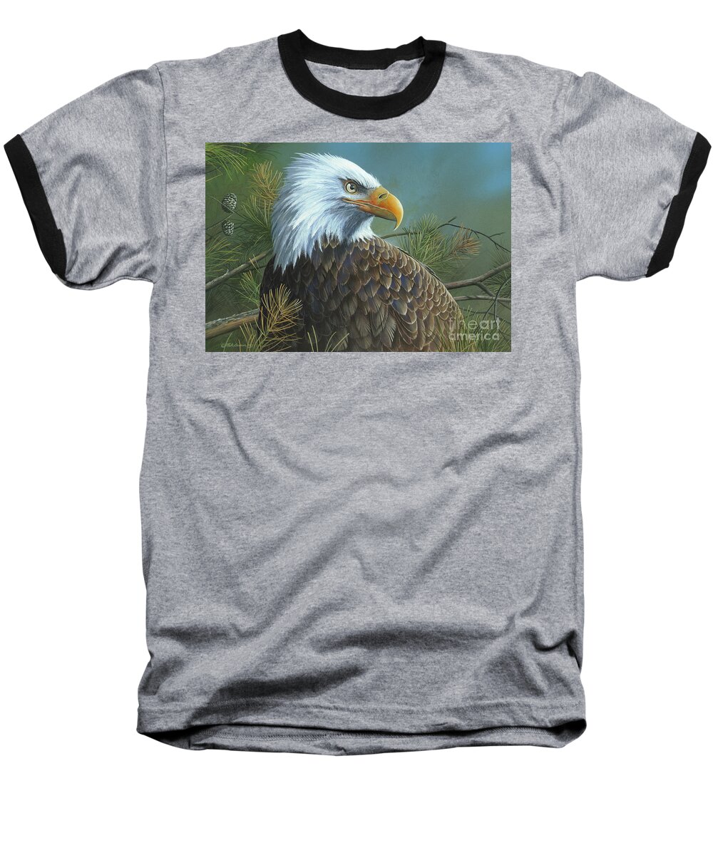 Bald Eagle Paintings Baseball T-Shirt featuring the painting Legacy by Mike Brown