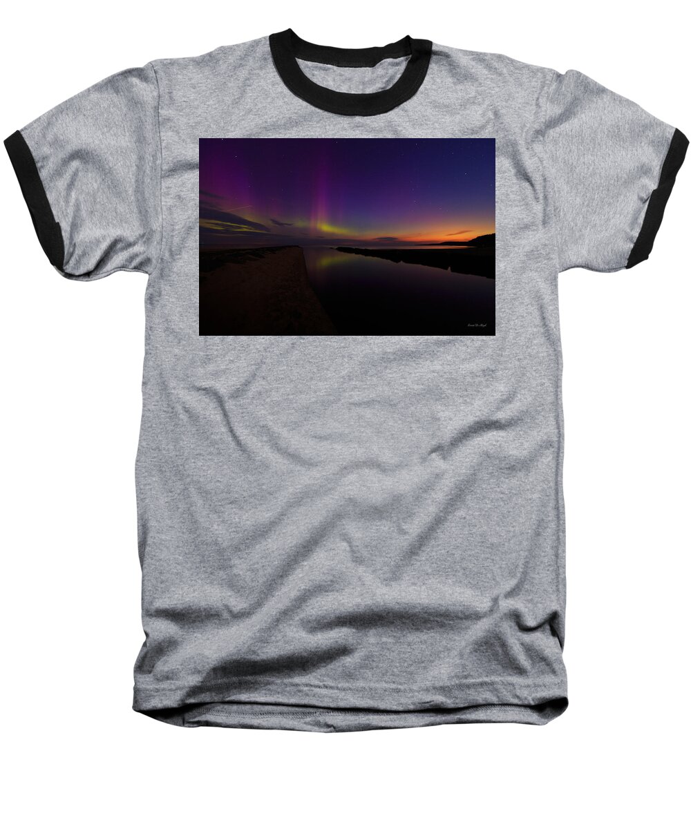 Aurora Baseball T-Shirt featuring the photograph Magic on the Lake #1 by Everet Regal