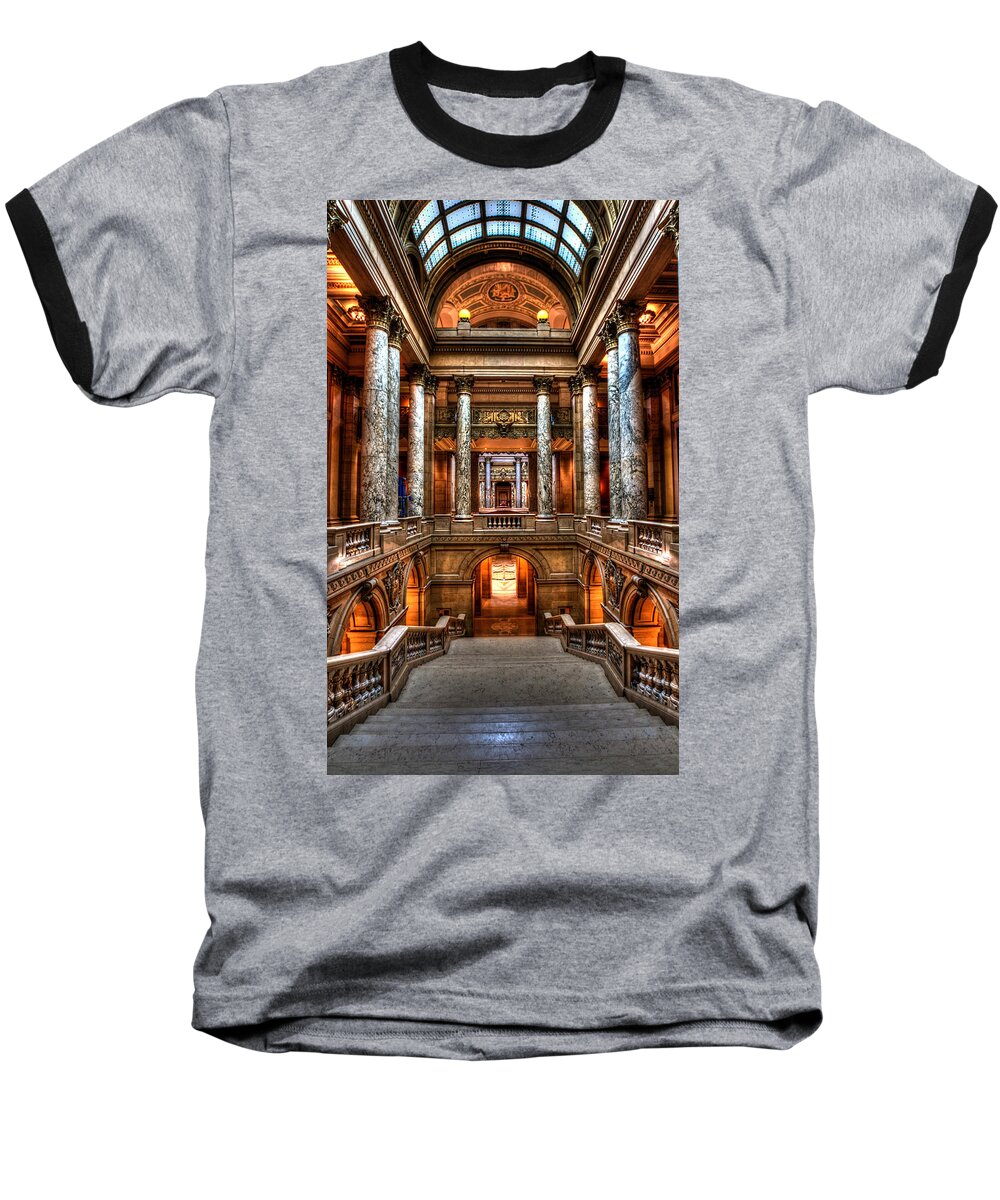 Minnesota State Capitol Baseball T-Shirt featuring the photograph Minnesota State Capitol St Paul #1 by Amanda Stadther