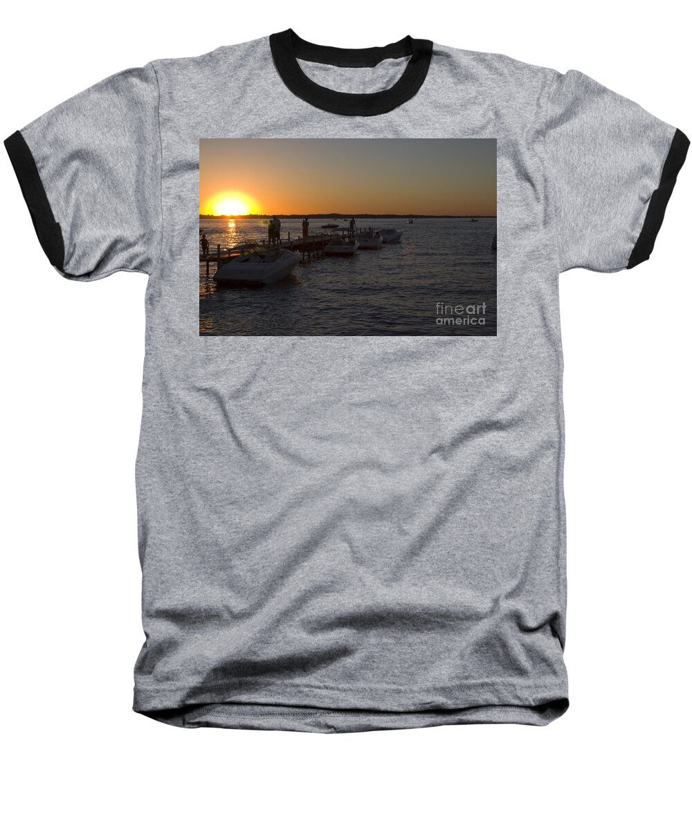 Beach Baseball T-Shirt featuring the photograph Okoboji Nights #1 by Steven Krull