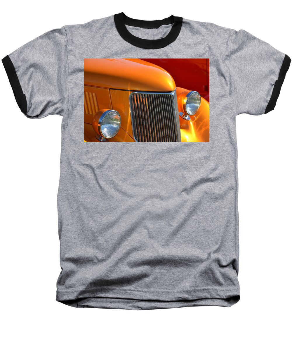 Hotrod Baseball T-Shirt featuring the photograph Orange Hotrod #1 by Dean Ferreira
