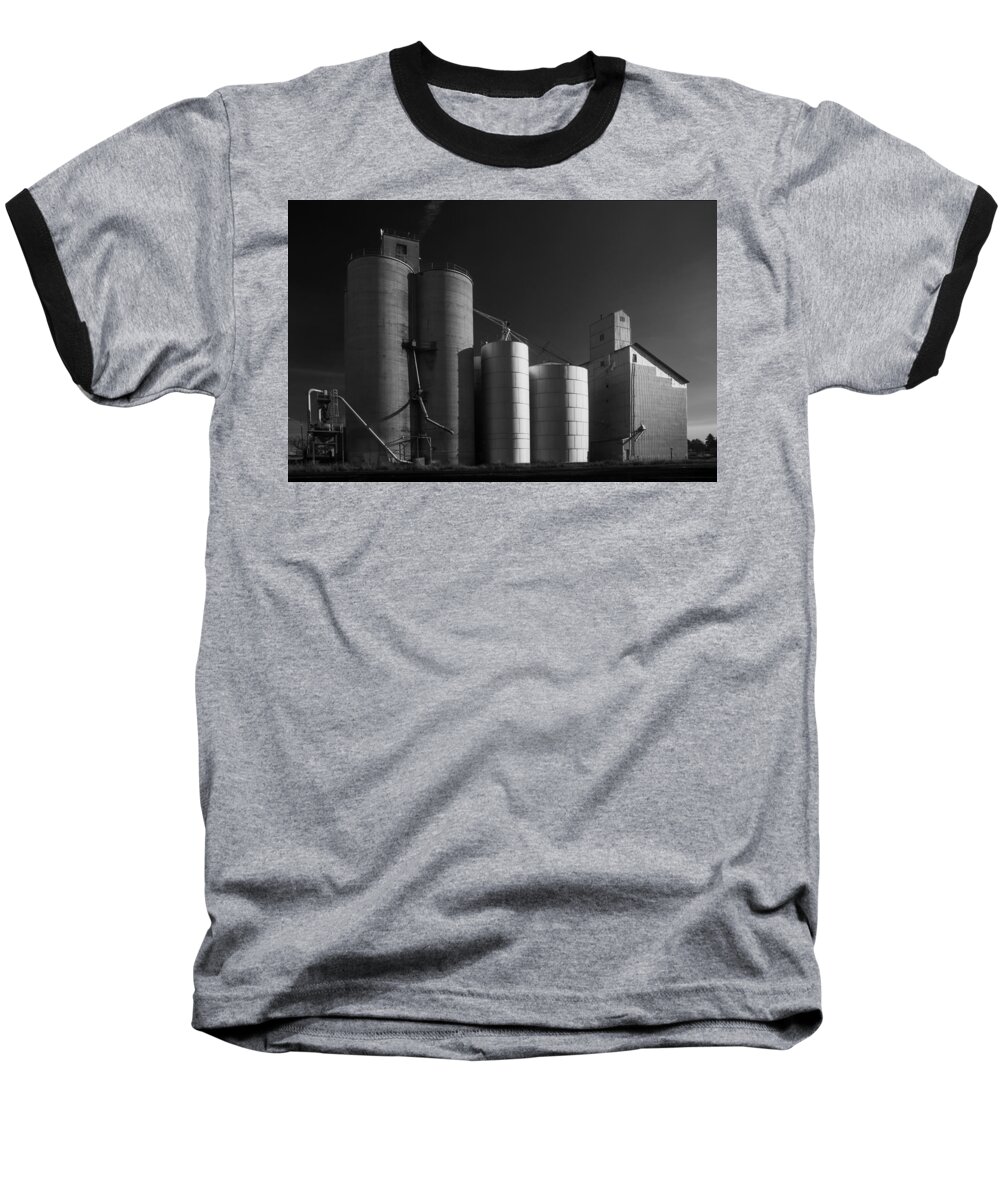 Wheat Baseball T-Shirt featuring the photograph Spangle Grain Elevator by Paul DeRocker