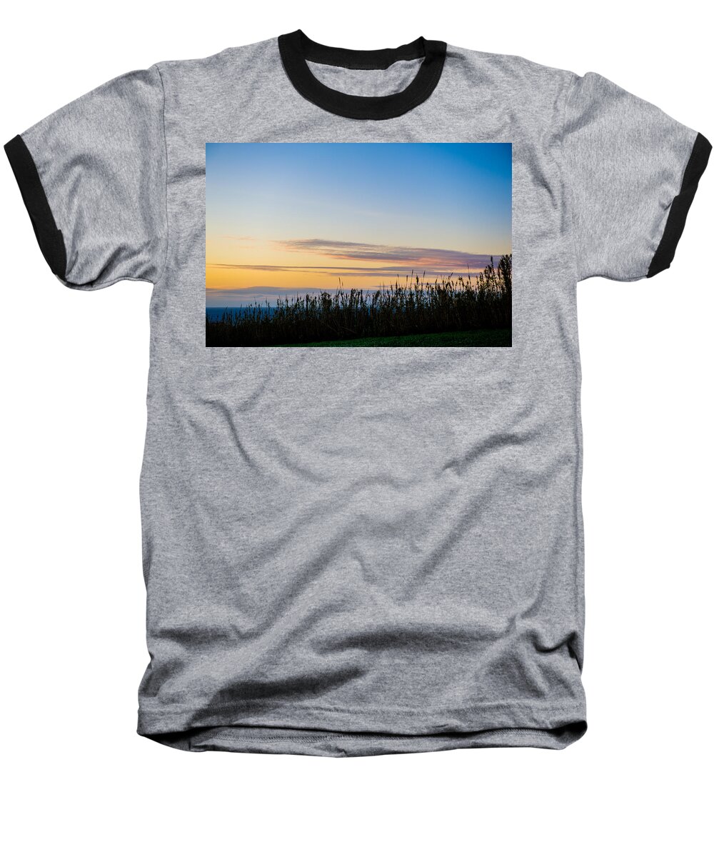 Art Baseball T-Shirt featuring the photograph Sunset over the Field #1 by Joseph Amaral