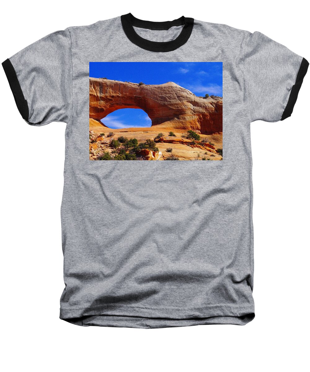 Arches Baseball T-Shirt featuring the photograph Wilsons Arch #2 by Jeff Swan