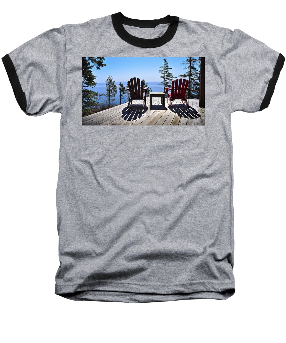 Blumwurks Baseball T-Shirt featuring the photograph Wish You Were Here #2 by Matthew Blum